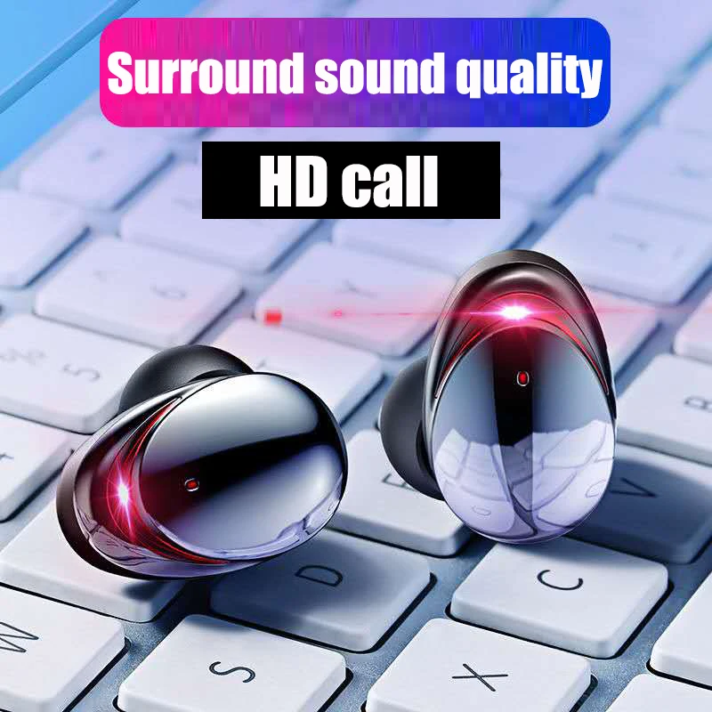 Powerful T8 wireless bluetooth 5 1 headset HIFI mini in ear sports running headset supports iOS Android mobile phone HD calls