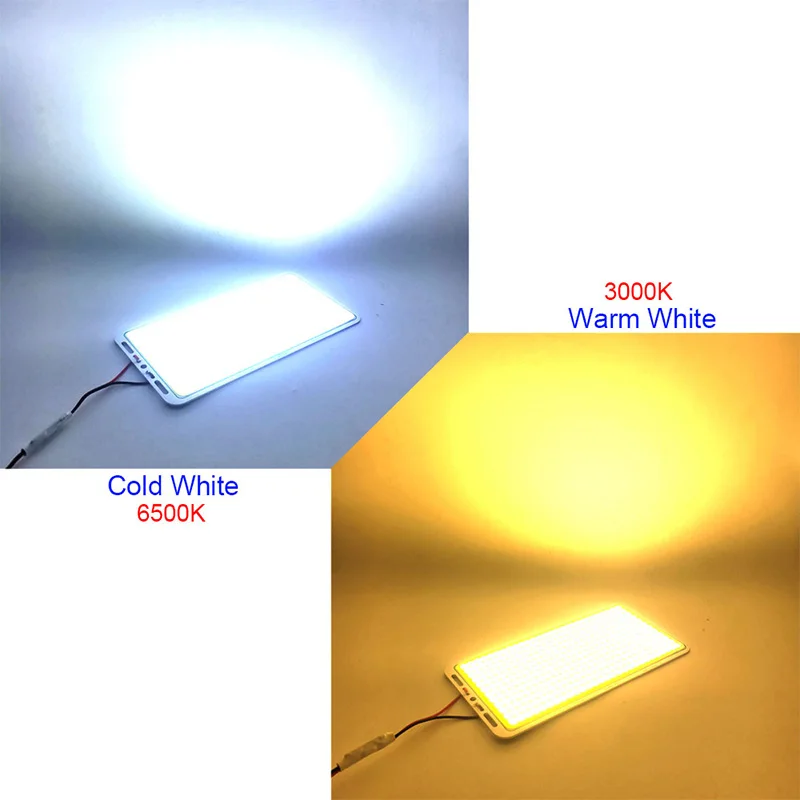 COB LED Chip Accessories for Outdoor Car Lighting Bulb DIY Super Bright 12V LED Panel Light Warm Cold White Lamp 220*113mm Board