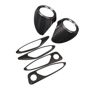 

2Pcs Carbon Fiber Style for Alfa Romeo Giulia 2017 2018 ABS Plastic Rear Row Air Conditioning Vent Cover Frame Trim Car Parts &