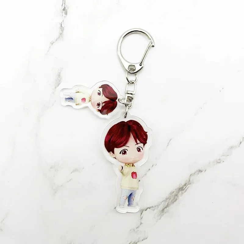KPOP Bangtan мальчики аниме мультфильм кулон брелок карта душа Persona JIMIN JUNG KOOK SUGA милая сумка аксессуары J941