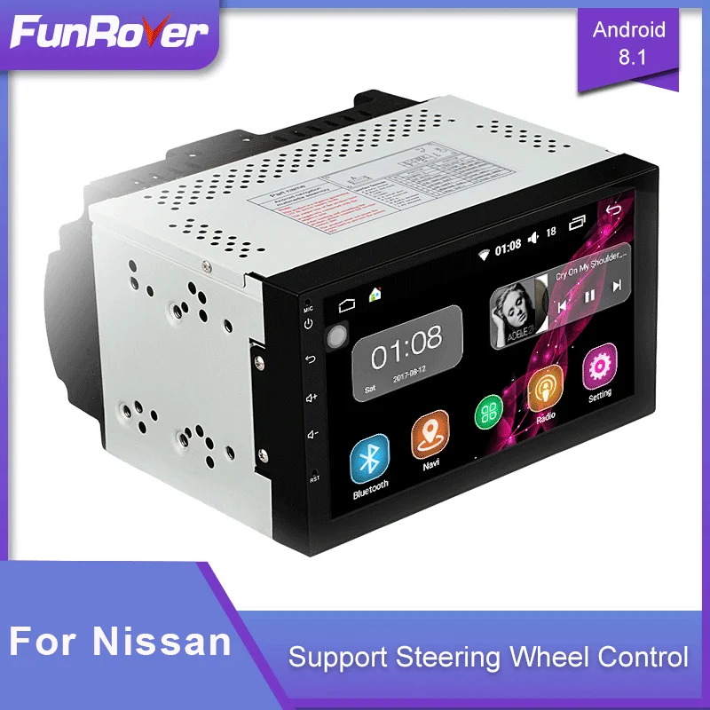 Funrover автомобильный аудио Радио мультимедийный плеер Android 2 Din DVD для Nissan Qashqai X trail