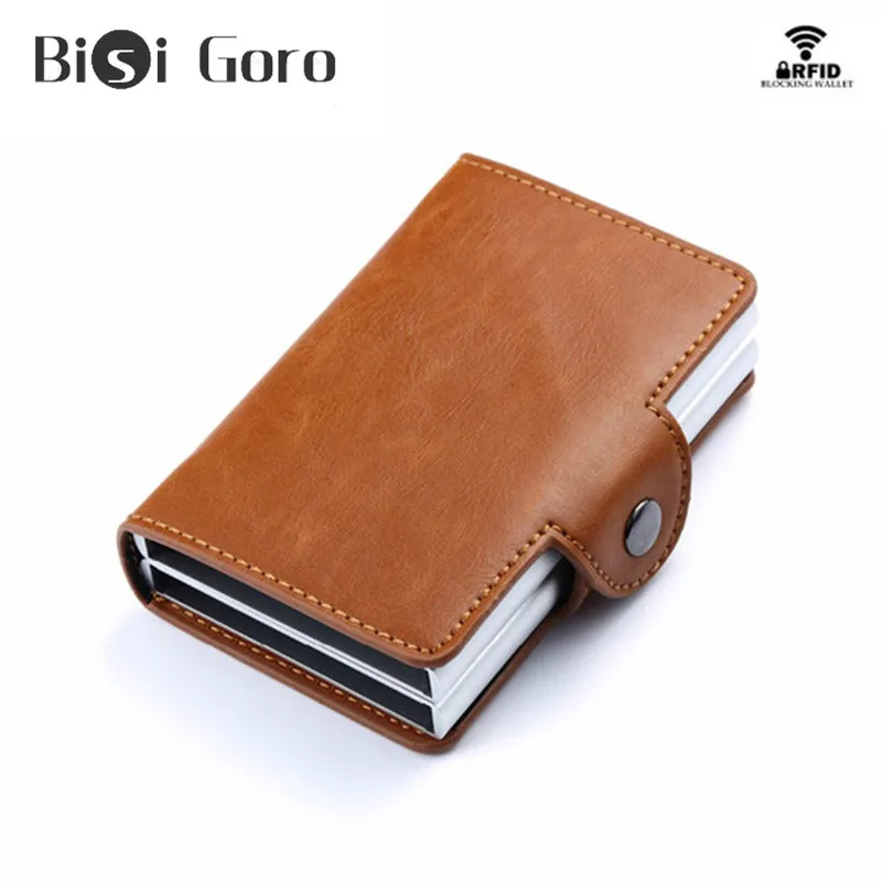 BISI GORO протектор RFID смарт кошелек мужской для кредитных карт минималистичные
