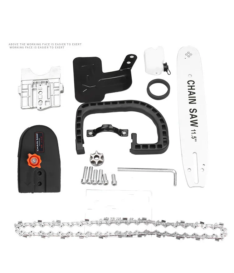 

Upgrade 11.5inch Electric Chainsaw Bracket Adjustable Universal M10/M14/M16 Chain Saw Part Angle Grinder Into Chain Saw