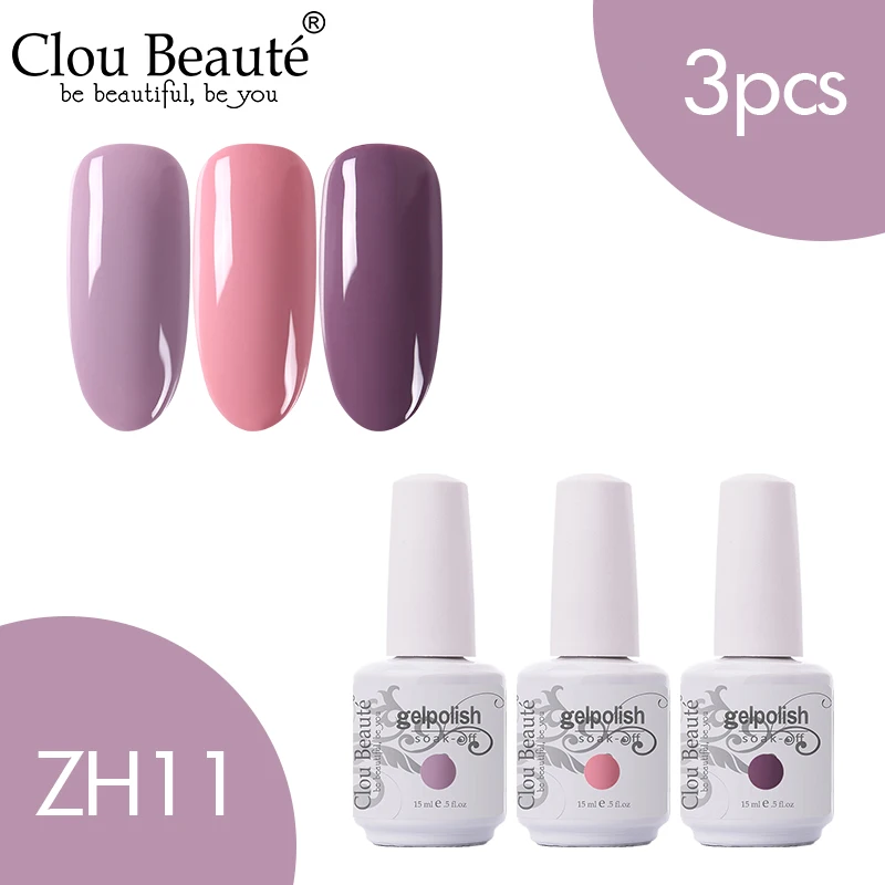 Clou Beaute 3 шт. 15 мл набор гель-лаков УФ светодиодный лак для ногтей маникюра УФ-гель