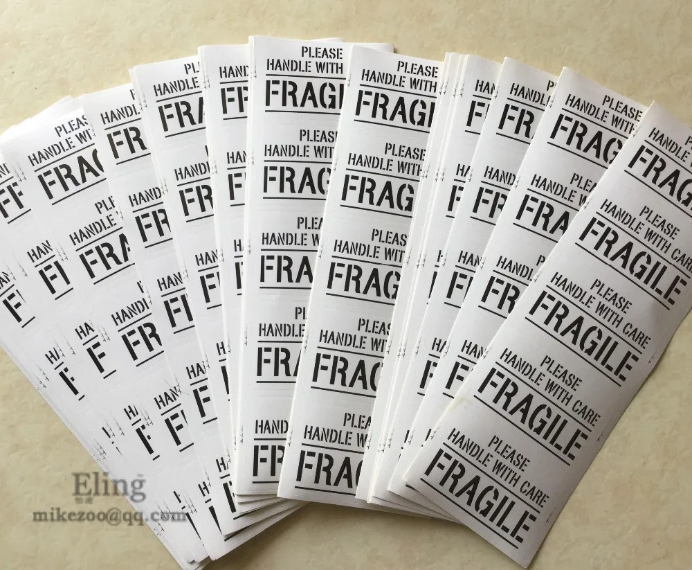 Manusear com Cuidado 6x4cm por Favor Lote Frágil Envio Etiqueta Auto-adesiva Item No. Ss22 300 Pçs - 4 COM CUIDADO FRÁGIL Envio Etiqueta Auto-adesiva, item no. SS22