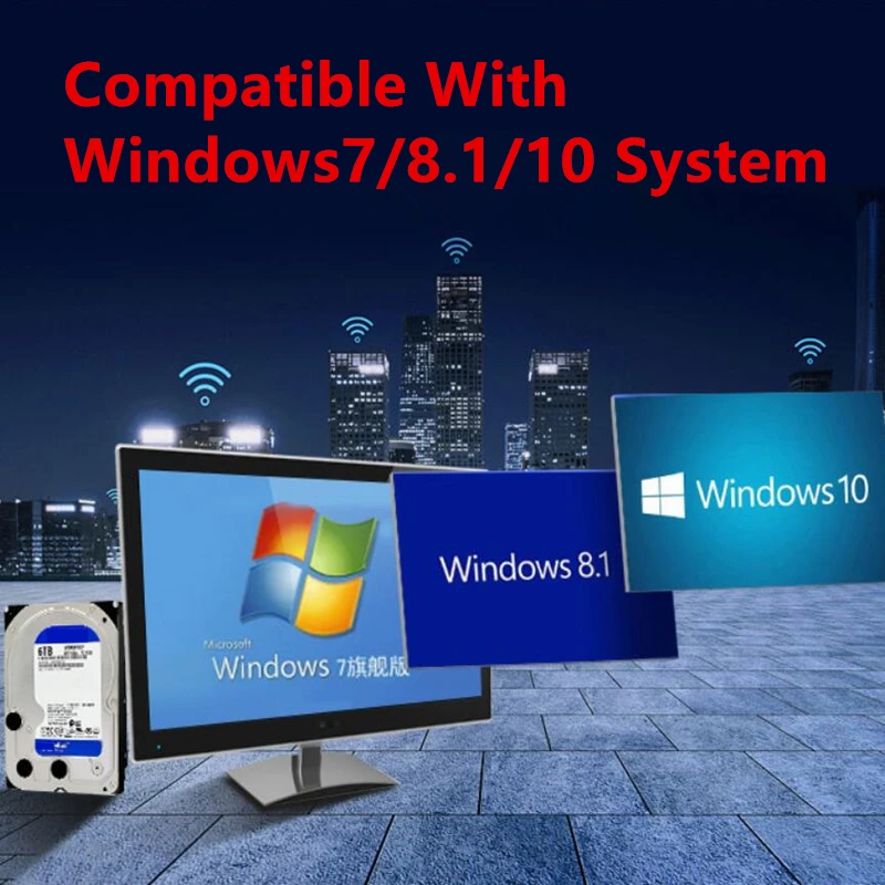 WD Blue 6 ׶Ʈ 3.5 SATA 6 ⰡƮ/ 256MB    HDD WD60EZAZ  ũž ϵ ̺   ϵ ũ  5400RPM