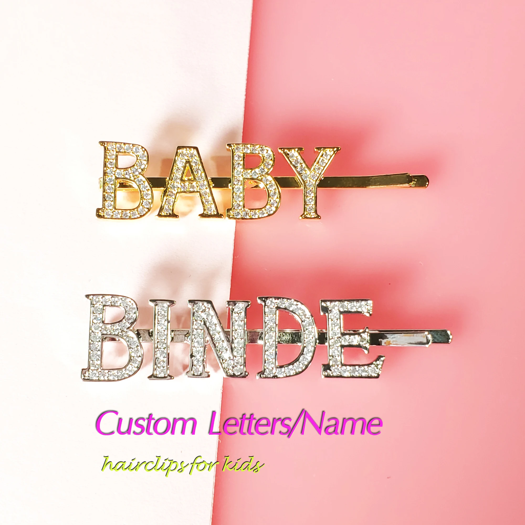 Custom Hair Clips for Kids ,Personalized Letters Hair Pins, Name Hairclips Hot Trendy Hair Jewelry&Accessories Gifts for  Girls