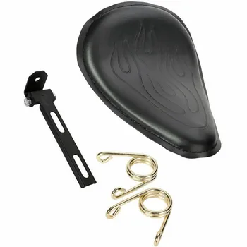 

Leather Flame SOLO Seat 2.5" Gold Spring Mount Bracket For Harley XL Honda Retro