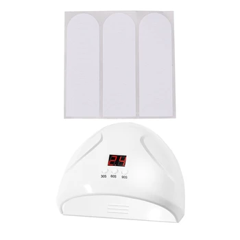 

48Pcs French Smile Line Manicure Nail Stickers &1Pcs White Nail Phototherapy Machine 36W USB Power Nail Lights