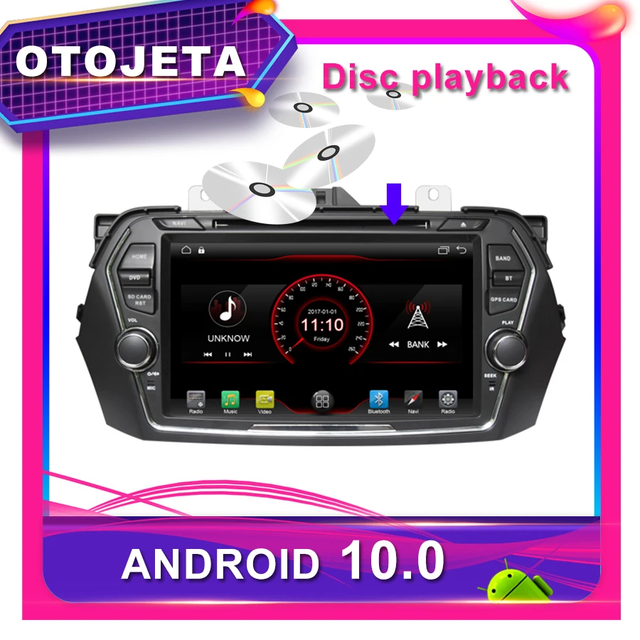 OTOJETA Автомобильный DVD Android 10,0 Автомобильный gps для SUZUKI CIAZ ALIVIO 8 дюймов Автомобильный Радио мультимедийная лента рекордер bluetooth навигация