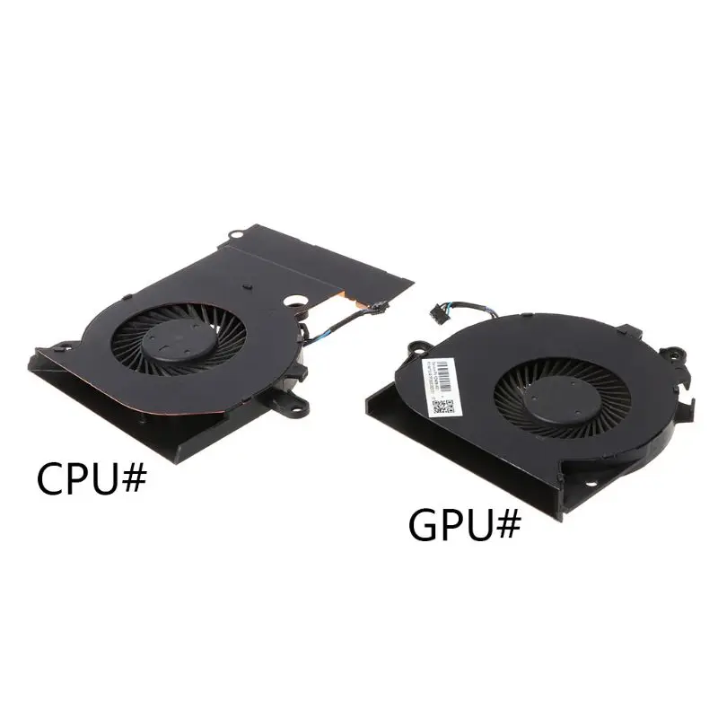 Черный металл заменить Ноутбук GPU Процессор вентилятор охлаждения для HP двумя способами; женские 15-CE 17-это кулер вентилятор D08B