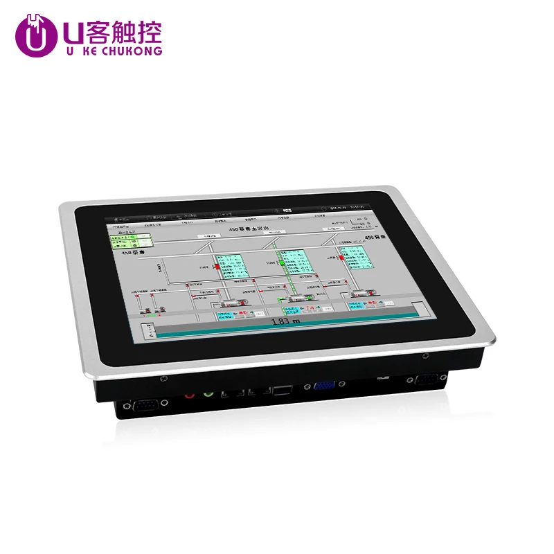 

VESA/Desktop 15 inch 1024*768 Capacitive touch screen lcd display industrial monitor with VGA/RJ45/DVI