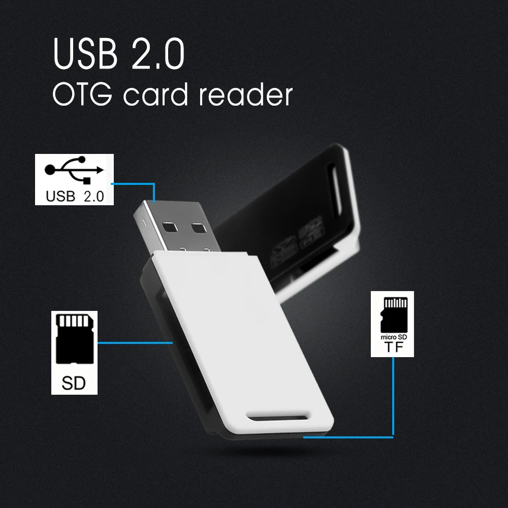 USB 2 0 устройство для чтения смарт-карт Kebidu SD/Micro SD TF OTG адаптер памяти карта