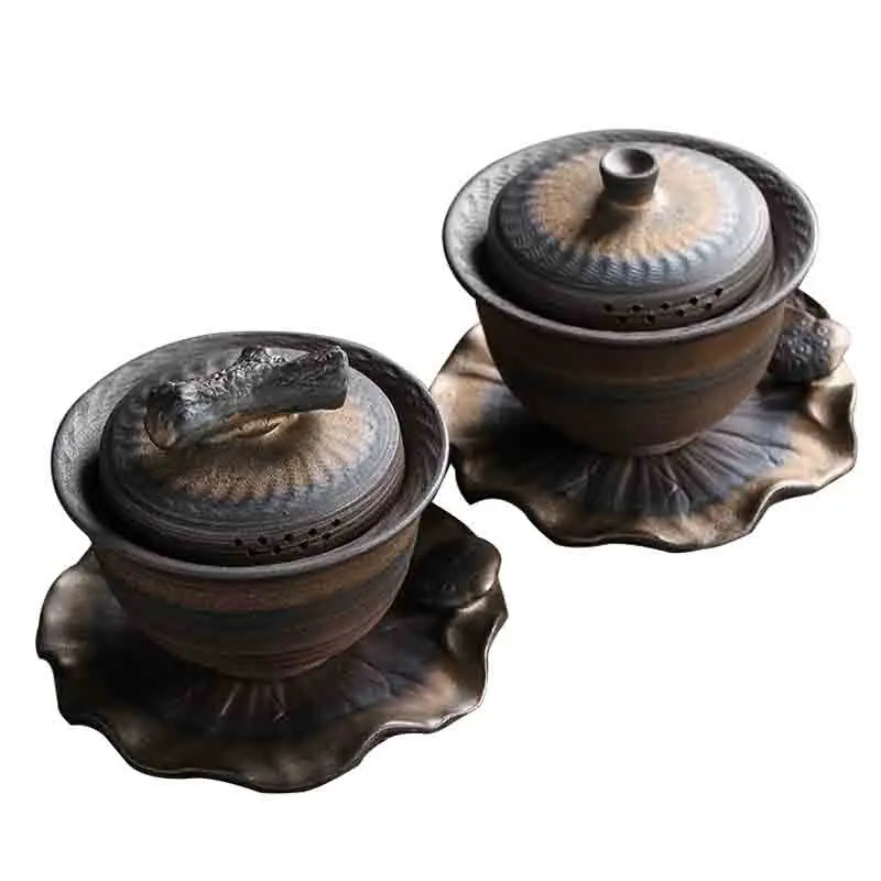 Винтажный чайный набор Gaiwan керамическая миска с антикоррозийной глазурью и