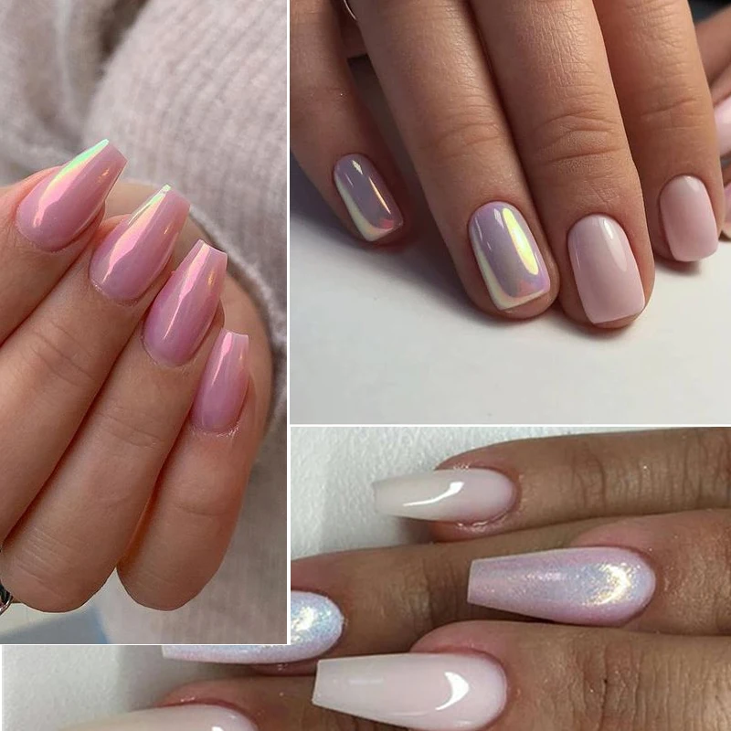 Symphony Shell Powder Pearl Mirror Magics Powder Neon Pearl Polish Chrome Nail Art Glitter Decoration Dust