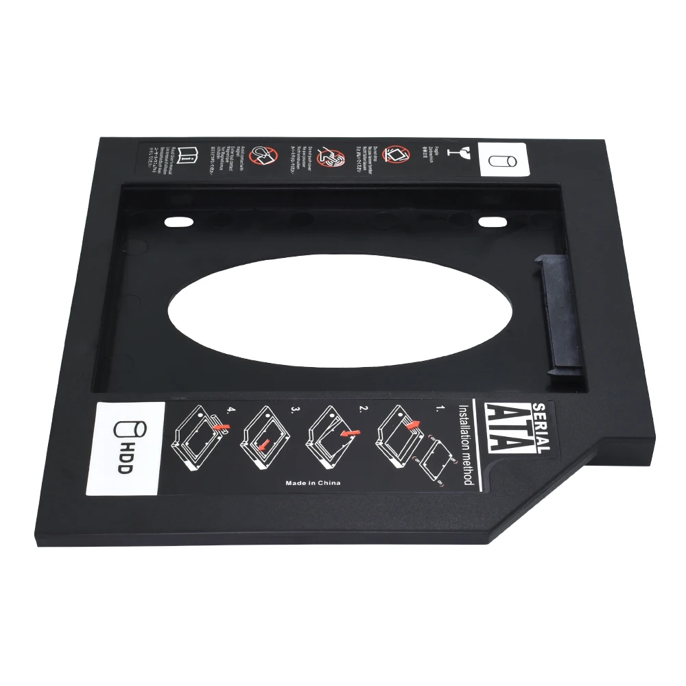 Universal Plastic HDD Caddy 9.5mm 12.7mm Optibay SATA 3.0 Hard Disk Case Enclosure 2.5 SSD For Laptop