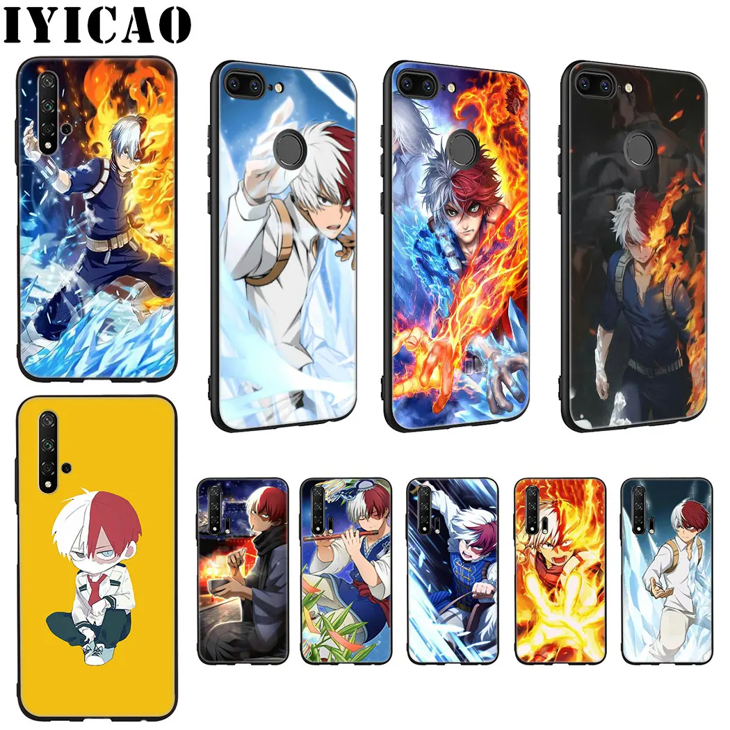 

IYICAO My hero Academy Todoroki Shouto Soft Silicone Case for Huawei Honor view 20 9X Pro 10 9 8 Lite 8X 8C 7X 7C Note 10 Case