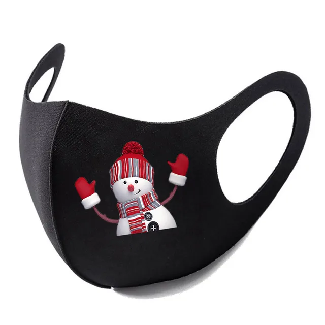 Christmas Prints Mask Adult Reusable Colorful Fabric Face Xmas Print Unisex Neutral Washable Masks Earloop Bandage Masques G