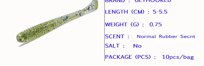 Soft Lure 15pcs 5cm~5.5cm For Artificial Japan Lures Lead Shad Fly Fishing Silicon Rubber Fish Paddle Tail Fishing Lure (5)