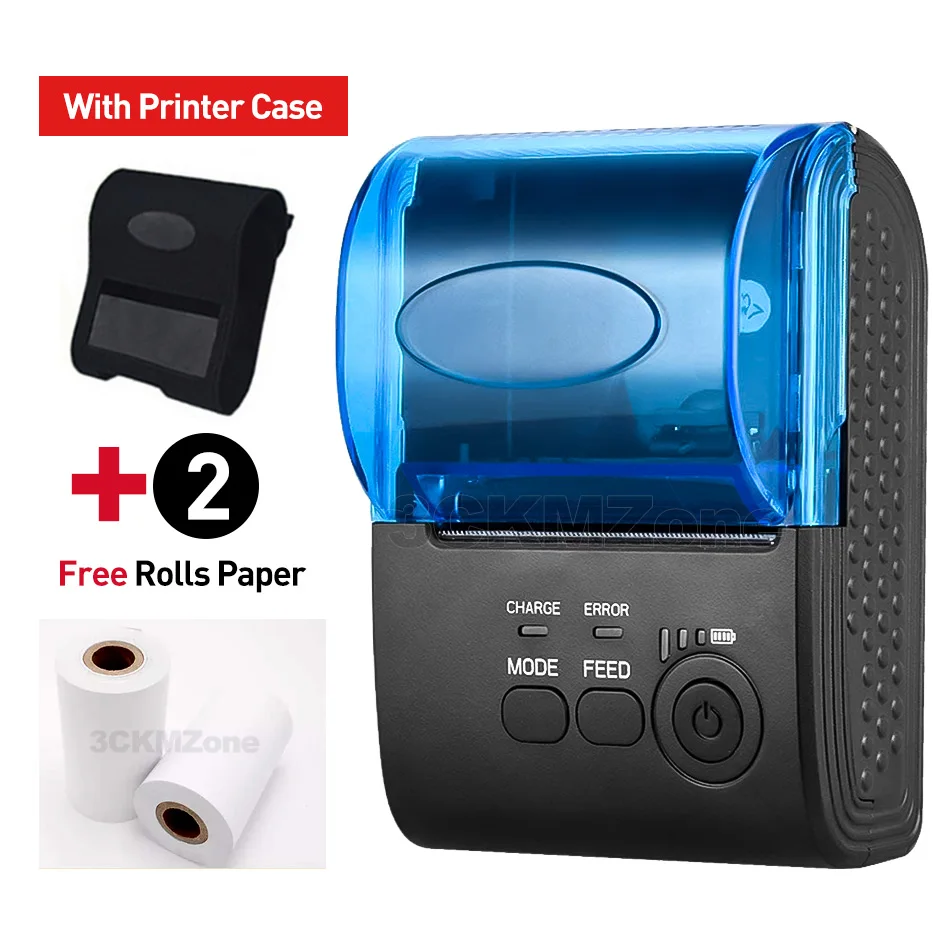 Printer and Case Loyverse POS Bluetooth принтер портативный принтер POS чековый принтер Bluetooth Android iOS 58 мм чековый тепловой чековый POS система - Цвет: Printer and Case