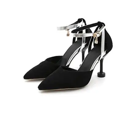 

Women's Sandals Stiletto Heel Pointed Toe Suede Minimalism Spring & Summer High Heel Shoes Designers Zapatos De Mujer E76