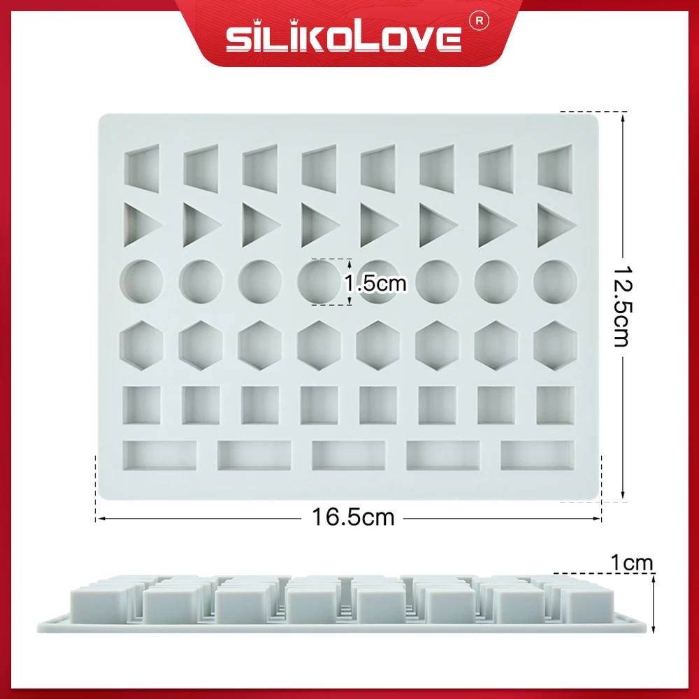 SILIKOLOVE новая силиконовая формочка для леденцов Геометрическая миниатюрная форма для конфет клейкая форма для конфет сахарное ремесло набор инструментов для декора помадка