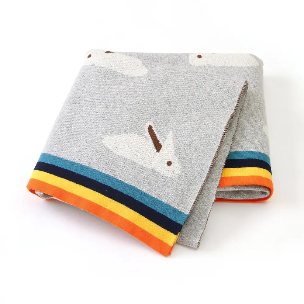 

Baby Blankets Newborn Rabbit Warm Swaddle Wrap Stroller Blankets Super Soft Infant Kids Bedding Quilts 100*80cm Sleeping Covers
