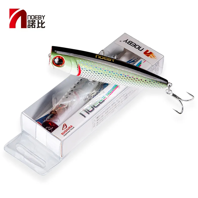 3pcs NOEBY Topwater Floating Popper Lures 105mm 24g Set of Baits Artificial  Hard Baits 9140 Saltwater Wobblers Sea Fishing Lure