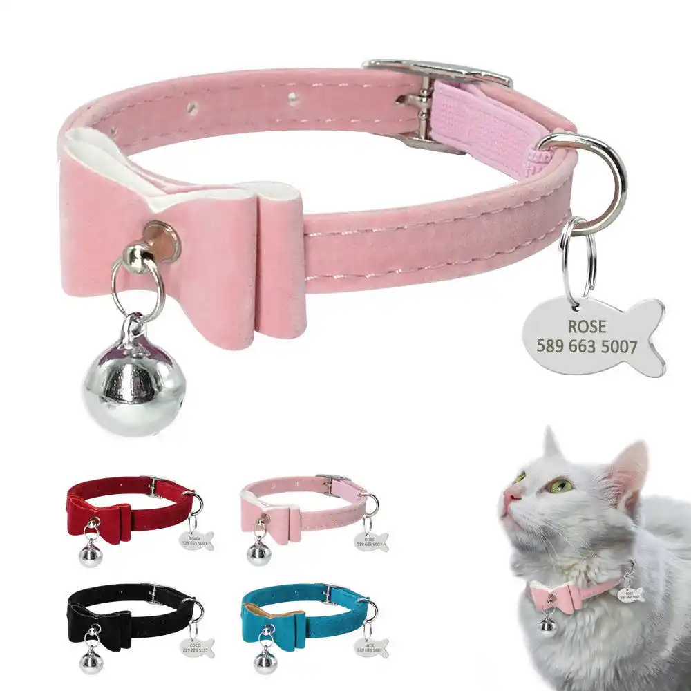Cat Collar With Bell Personalized 