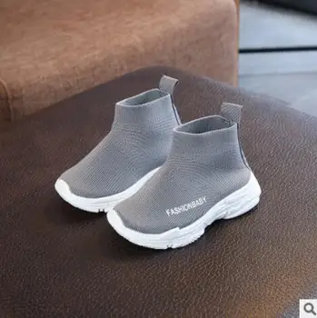 

Children casual shoes male female sneaker child high elastic foot wrapping snow boots kids knitted socks shoes baby shoes