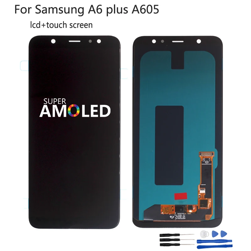 Для samsung Galaxy A6 Plus A6+ A605 SM-A605F дисплей ЖК-экран Замена для samsung A605FN A605G A605GN ЖК-дисплей OLED