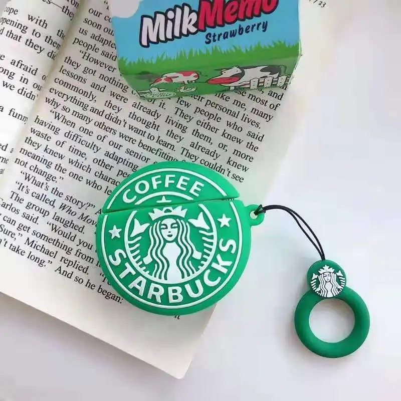 01 Для Apple AirPods чехол кофейного дизайна 3D силиконовый чехол для Airpods 2 Чехол для наушников для Air Pods - Цвет: 01