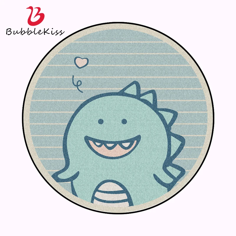 Круглые Мультяшные коврики Bubble Kiss милые домашние с узором в виде голубого