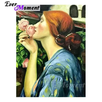

Ever Moment Diamond Painting Classic Portrait Full Square Resin Drills Diamond Embroidery Hobbies and Crafts Decoration 4Y325