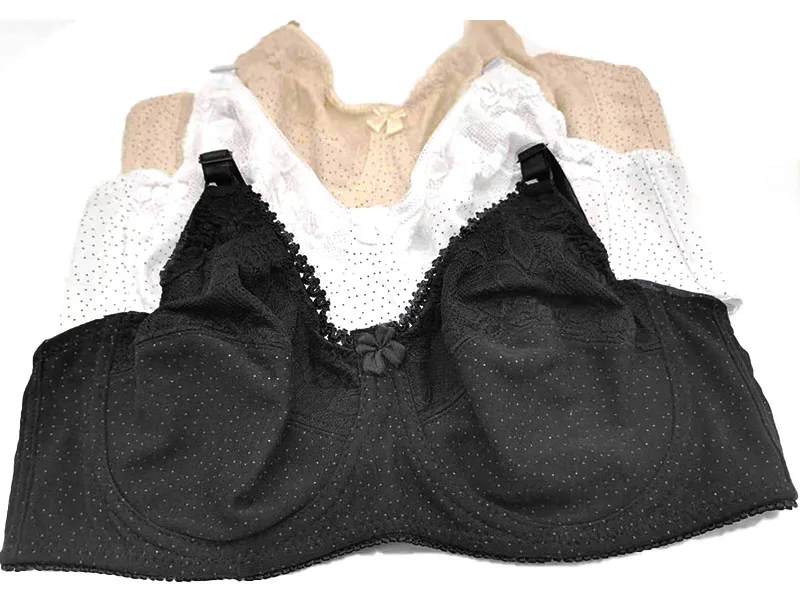 Classic Sexy Black White Khaki Lace Bras For Women Push Up Full