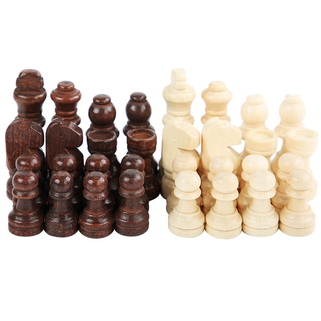 Peças De Xadrez De Madeira Set para Gamão Madera, Figuras Rei