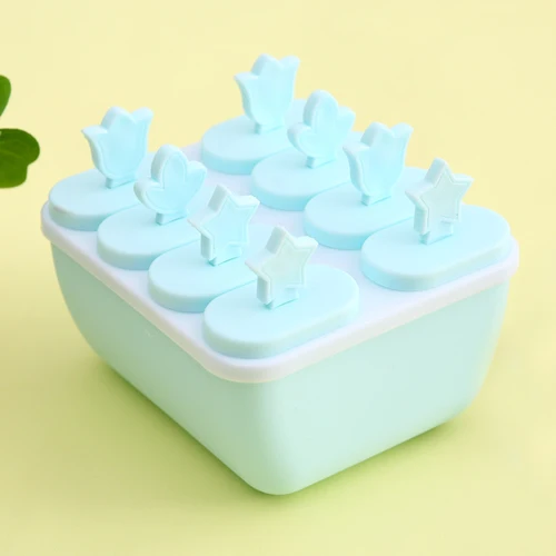 8cell-blue Леденец плесень поднос кухня 6 ячеек замороженный кубик льда Форма для мороженого самодельный Лед Крем инструменты для приготовления пищи pf90317 - Цвет: 8cell-blue