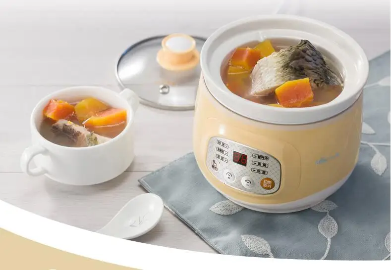 220v 1l mini elétrica stewing pot cerâmica