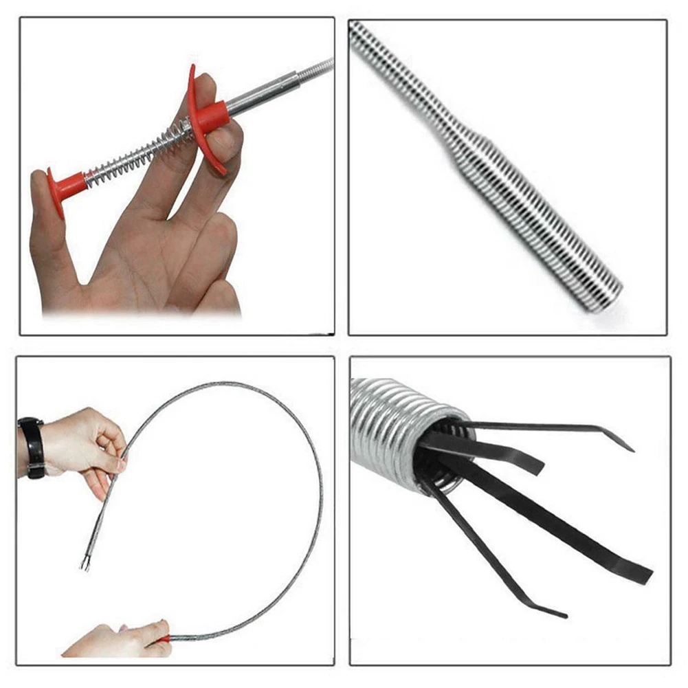 1Pc Bendable Drain Clog Water Sink Cleaning Hook Sewer Dredging Tool Kitchen Spring Pipe Hair Remover 1 1Pc Bendable Drain Clog Water Sink Cleaning Hook Sewer Dredging Tool Kitchen Spring Pipe Hair Remover 5