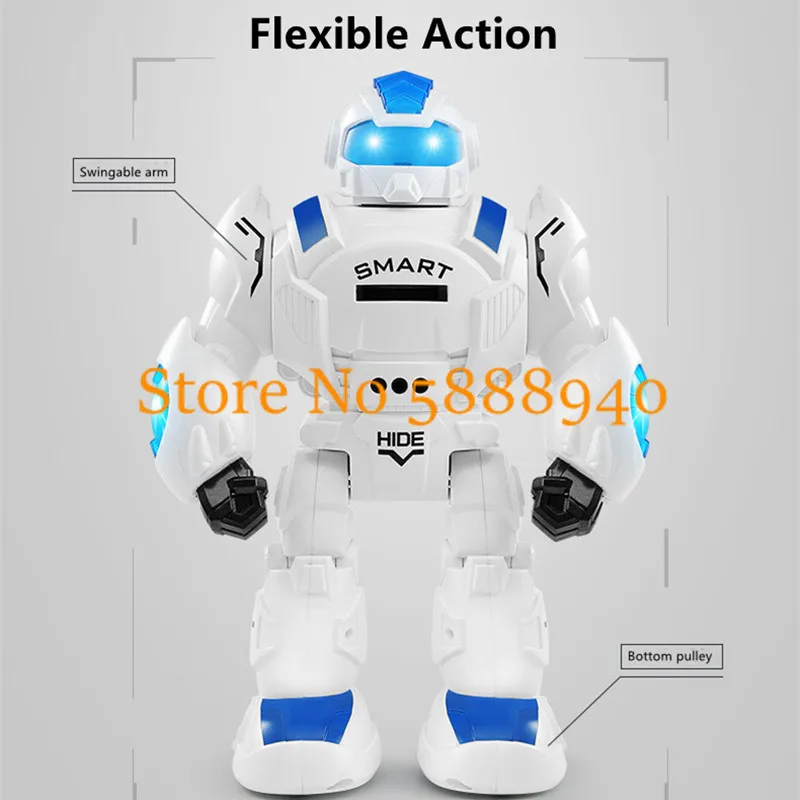 Gesture Sensing Smart Battle Remote Control Robot Launch Flying Saucer Action Demo Sing Dance Cool Lighting Electric RC Kids Toy 5