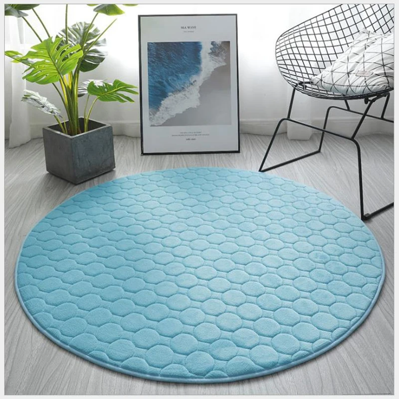 Round Carpet for Home Decor Living Room Bedroom Children Play Pad