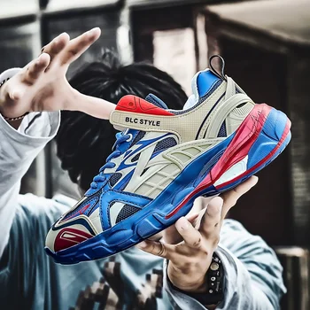 

Harajuku Colorful Men's Sneakers 2020 New Fashion Breathable Women Chunky Shoes Trainers Street Style Male Footwear