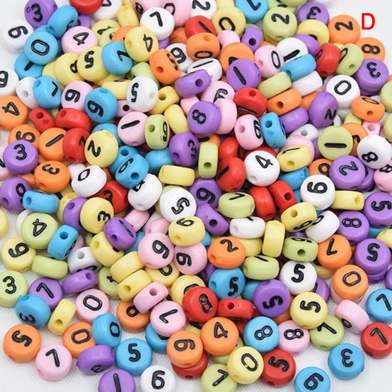 Mixed Plastic Acrylic English Alphabet Letter Heart Beads for