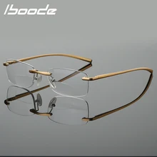 IBOODE квадратные прогрессивные очки для чтения для женщин и мужчин, бескаркасные очки для дальнозоркости, металлические дужки, очки для дальнозоркости