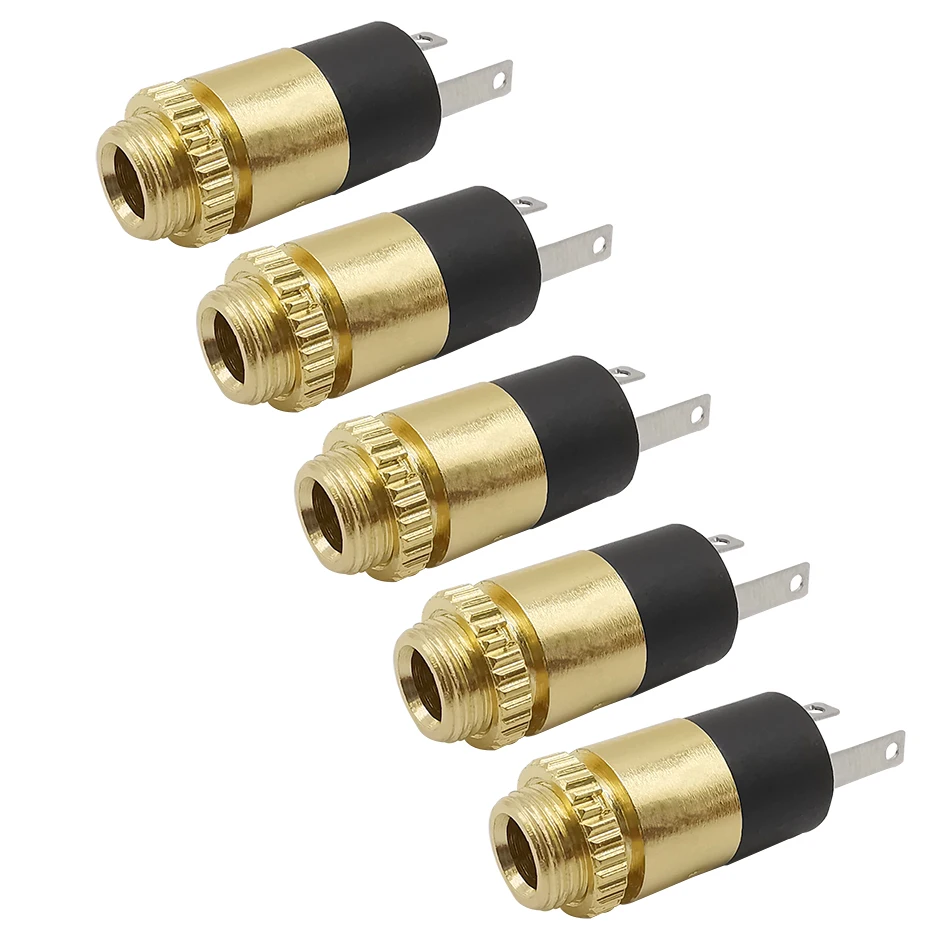 5/10Pcs Cylindrical PJ-392 3.5mm Stereo Female Jack Gold-plated 3.5 mm Audio Video Headphone Socket Plug Connector PJ392 | Обустройство