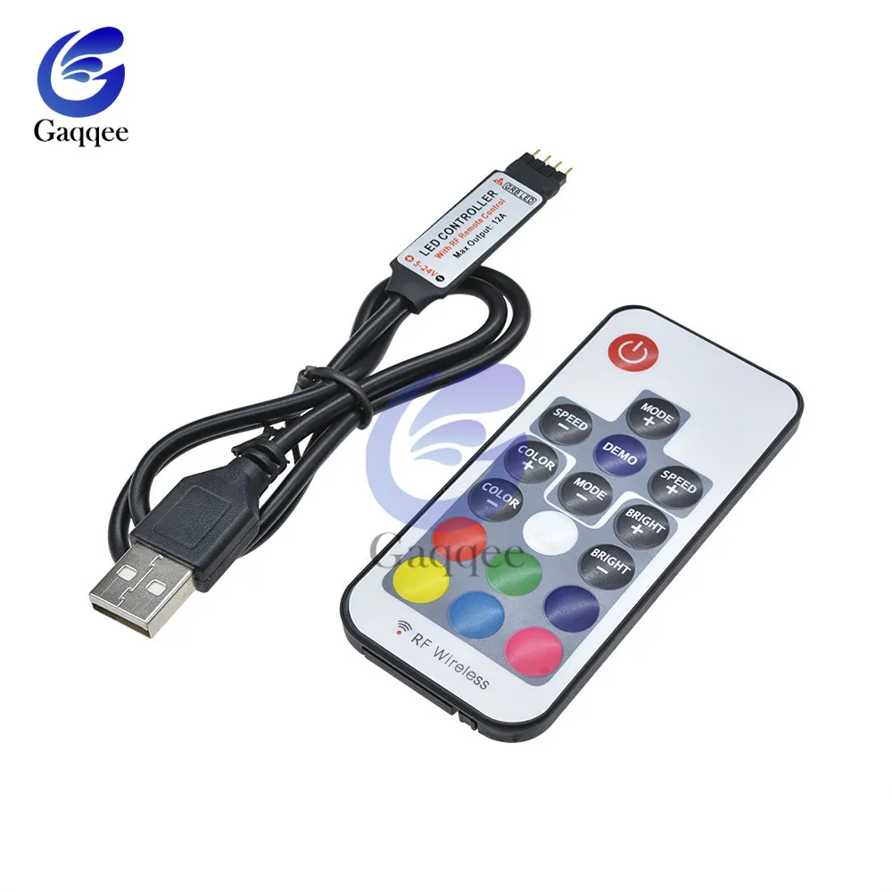Светодиодная лента USB светильник s 5 12 24 В RGB ИК RF пульт дистанционного управления в