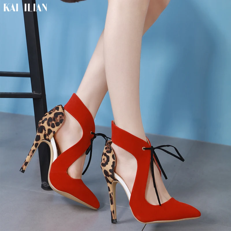 red leopard heels