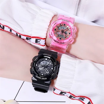 

SYNOKE Woman Watch New Multifunction Electronic Sport Waterproof Silicone Female Wristwatches Big Dial Clock relogios femininos