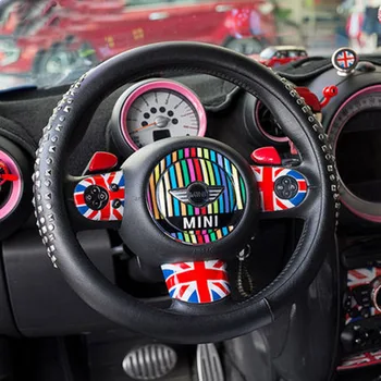 

Union Jack 3D Steering Wheel Center Sticker Decals for BMW MINI Cooper JCW R55 R56 R57 R58 R59 R60 R61 Countryman Car Styling