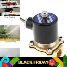 Электромагнитный клапан DC 12 В 220 В обратный клапан 1/" латунный Электрический электромагнитный клапан нормально закрытый клапан для воды, масла, воздуха, топлива